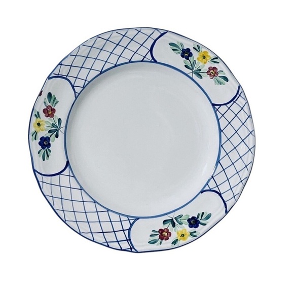 Herend Village Pottery Plate Trellis Handpainted in Hungary 8” - Picture 1 of 1